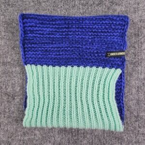 Under Armour UA ColdGear Youth Girls Blue Winter Knit Neck Face Gaiter Scarf EUC